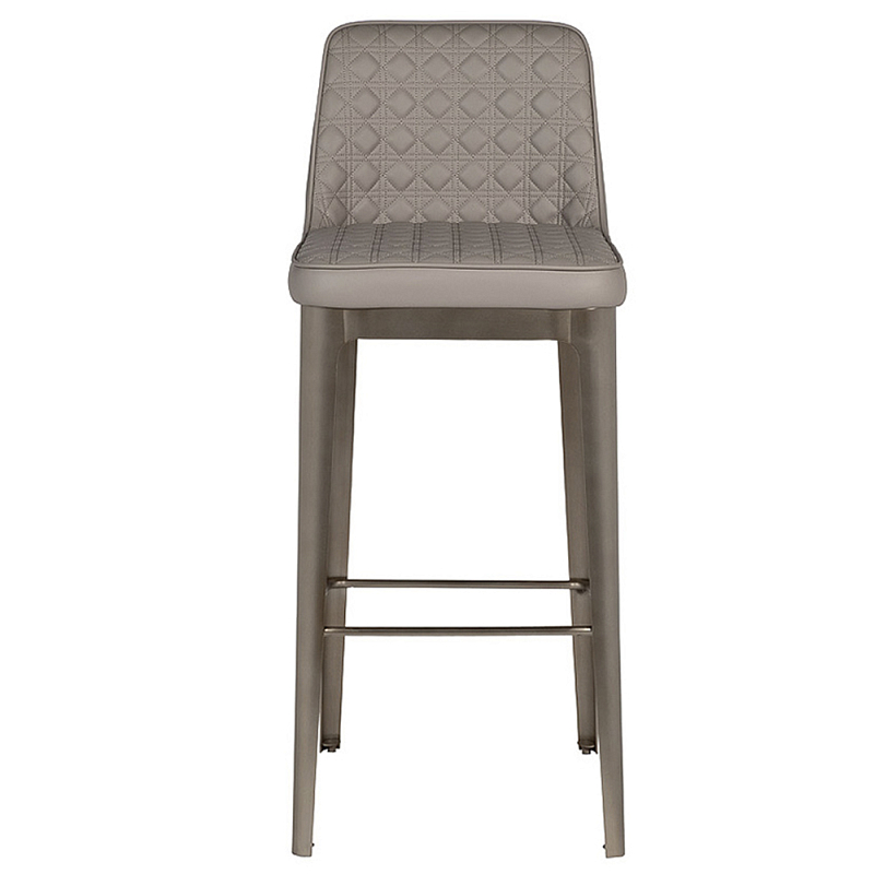 Стул барный светло-серый из экокожи Spectacular High Bar Stool Светло-серый Стул барный светло-серый из экокожи Spectacular High Bar Stool Светло-серый в Кирове | Loft Concept