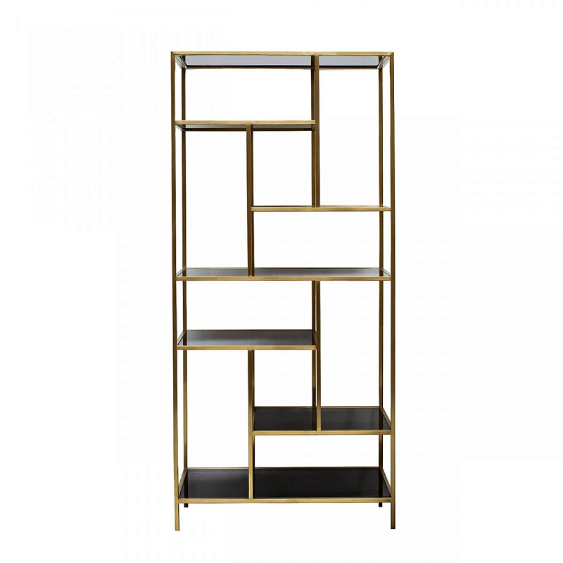 Стеллаж Black & Gold Puzzle Черный Золотой Стеллаж Black & Gold Puzzle Черный Золотой в Кирове | Loft Concept