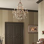 Люстра многоярусная с 12-ю лампами и стеклянными подвесками в классическом стиле Feiss варинант исполнения - 3 | Loft Concept в Кирове