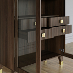 Дизайнерский шкаф витрина Elsa Dreams Walnut с 4-мя ящиками варинант исполнения - 8 | Loft Concept в Кирове