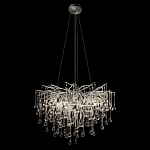 Люстра подвесная с прозрачными стеклянными подвесками в форме капель Диаметр 60 см Droplet Chandelier варинант исполнения - 11 | Loft Concept в Кирове