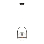 Подвесной светильник с прозрачным плафоном в форме шара в арочной подвеске Hinkley варинант исполнения - 2 | Loft Concept в Кирове