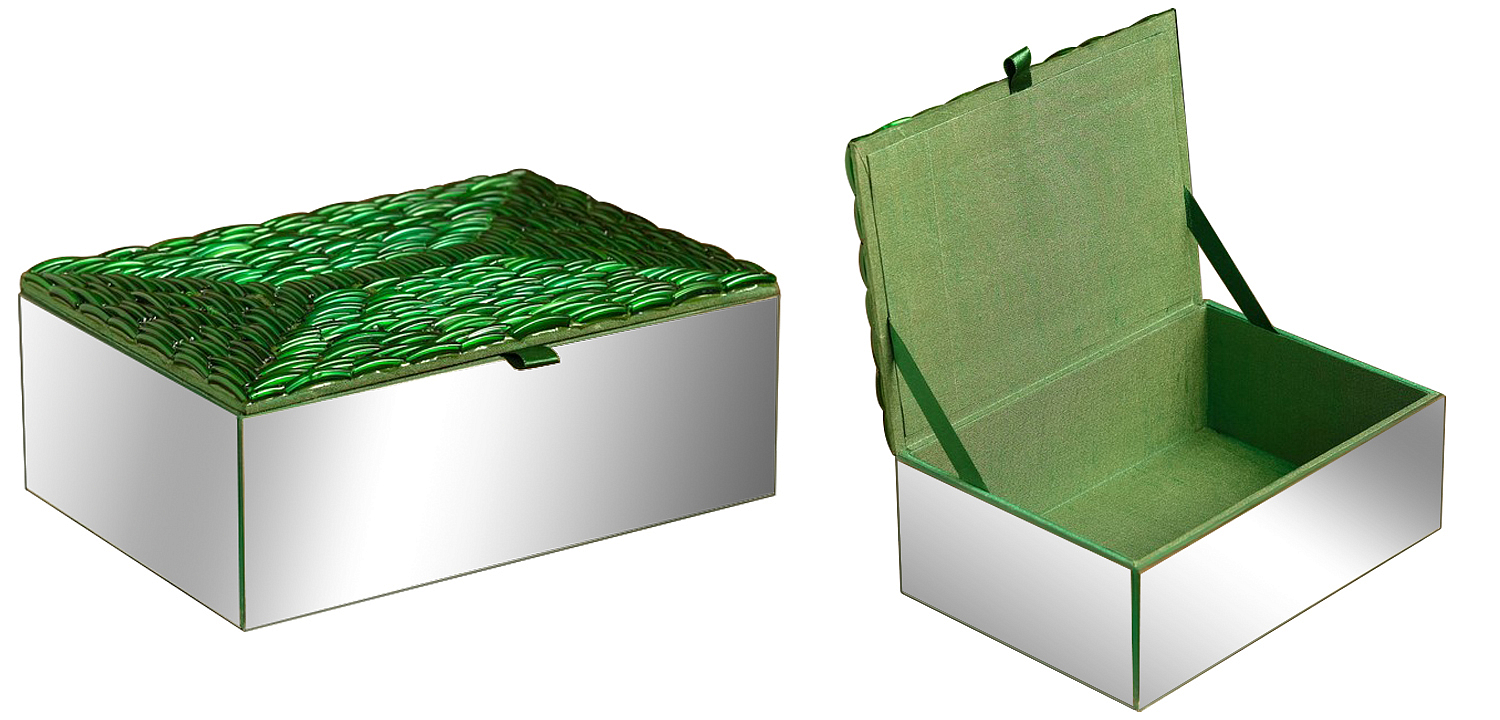 Шкатулка Green Scales Mirrored Box Шкатулка Green Scales Mirrored Box - Loft-Concept в Кирове