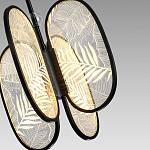 Люстра с гравировкой на акриловых плафонах Gravyura Black D 33 см варинант исполнения - 3 | Loft Concept в Кирове