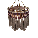 Люстра круглая плетеная с кисточками Walnut Chandelier Tassels Boho Style варинант исполнения - 1 | Loft Concept в Кирове