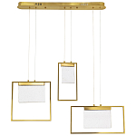 Подвесной геометрический светильник со стеклом Rectangle Geometry Trio Glass Chandelier варинант исполнения - 2 | Loft Concept в Кирове