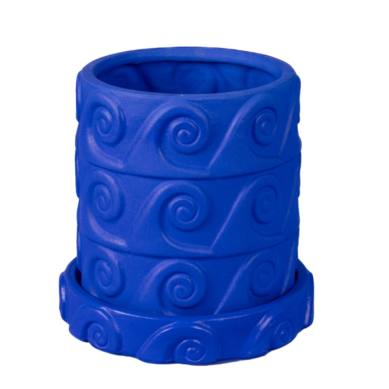 Цветочный горшок Seletti Onda Blue Синий Цветочный горшок Seletti Onda Blue Синий в Кирове | Loft Concept