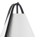 Торшер с черным каркасом и белым тканевым абажуром в форме конуса Stylish Solution варинант исполнения - 2 | Loft Concept в Кирове