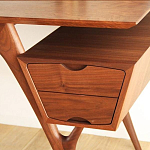 Письменный стол прямоугольный с 2-мя ящиками и полкой Idenontal варинант исполнения - 4 | Loft Concept в Кирове