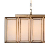 Люстра прямоугольная с каркасом золотого цвета Soft Glow Lamps варинант исполнения - 3 | Loft Concept в Кирове