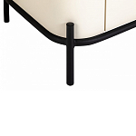 ТВ-тумба белая с чёрной столешницей с 2-мя дверками и ящиком San Marco варинант исполнения - 5 | Loft Concept в Кирове