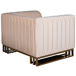 Кресло велюровое бежевое Cubic Silhouette варинант исполнения - 2 | Loft Concept в Кирове