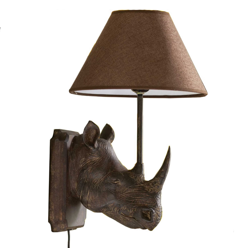 Бра Носорог Rhinoceros Коричневый в Кирове | Loft Concept 