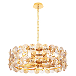 Люстра круглая золотого цвета с круглыми хрустальным элементами Solyria варинант исполнения - 1 | Loft Concept в Кирове