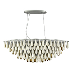 Люстра с подвесками в форме капель на серебристом каркасе Raindrop варинант исполнения - 3 | Loft Concept в Кирове