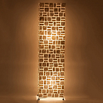 Торшер из перламутра на металлическом каркасе Indonesian Tower варинант исполнения - 4 | Loft Concept в Кирове