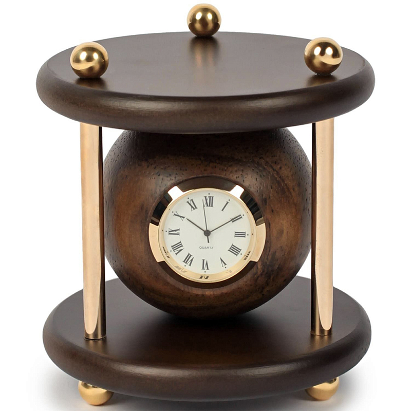 Часы настольные Time Forward Коричневый Золотой Часы настольные Time Forward Коричневый Золотой в Кирове | Loft Concept