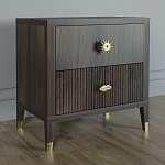 Тумба прикроватная с двумя ящиками Elsa Dreams Walnut варинант исполнения - 1 | Loft Concept в Кирове