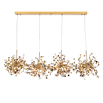 Люстра подвесная из четырех частей с металлическими круглыми элементами Terzani Argent варинант исполнения - 1 | Loft Concept в Кирове