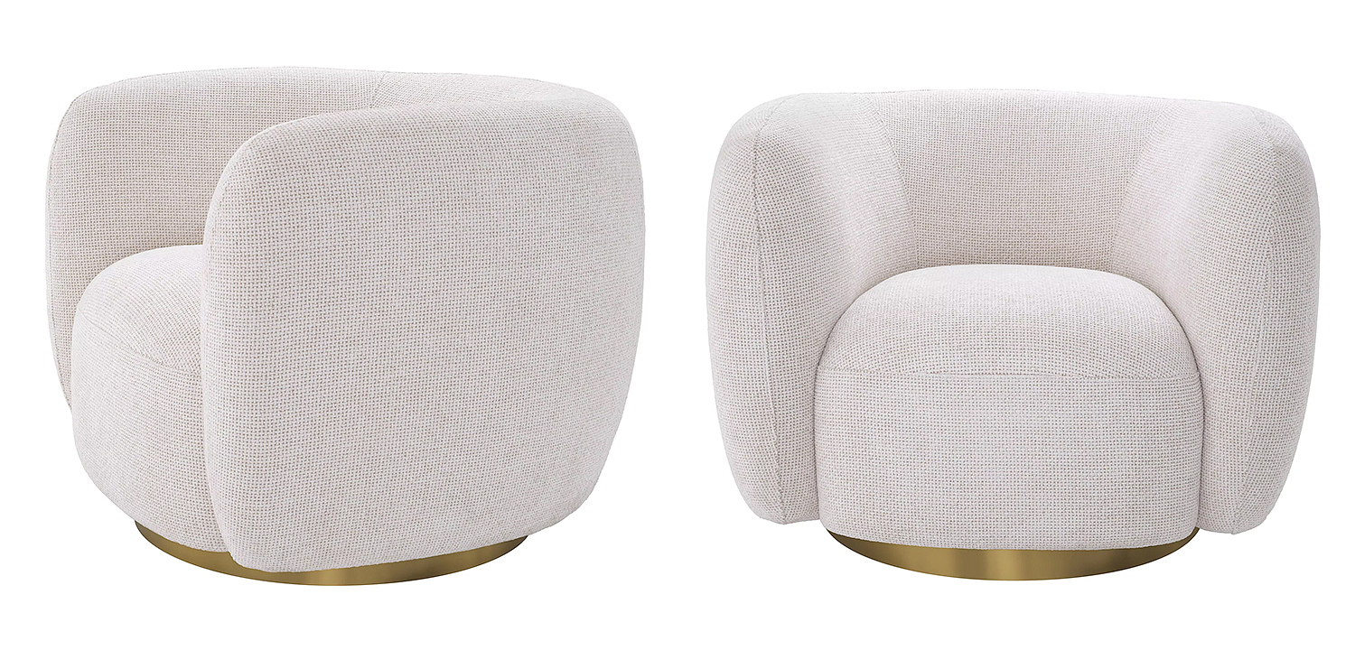 Кресло Eichholtz Swivel Chair Roxy Молочный Латунь Кресло Eichholtz Swivel Chair Roxy Молочный Латунь - Loft-Concept в Кирове