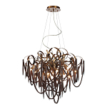 Люстра подвесная с объемной композицией из скрученных лент и металлических цепочек Atlantis Chain варинант исполнения - 2 | Loft Concept в Кирове