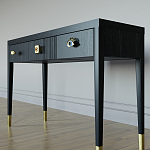 Дизайнерский Письменный стол Elsa Dreams Black с тремя ящиками варинант исполнения - 2 | Loft Concept в Кирове