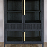 Витрина Primo со стеклянными фасадами и 2 ящиками Черный дуб варинант исполнения - 2 | Loft Concept в Кирове