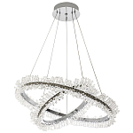 Люстра два кольца с хрустальным декором Rowan Crystal Ring Horizontal Chrome Chandelier варинант исполнения - 2 | Loft Concept в Кирове
