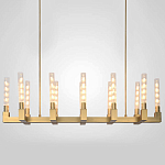 Люстра CANELLE Linear Chandelier 12 Modern Brass варинант исполнения - 5 | Loft Concept в Кирове