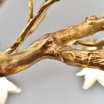 Люстра в виде золотой ветки с цветами Glass Flower Pendant Light варинант исполнения - 8 | Loft Concept в Кирове