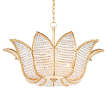 Люстра в форме тюльпана с лепестками из прозрачных стеклянных бусин Hanging Flowers варинант исполнения - 3 | Loft Concept в Кирове