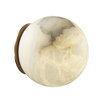 Настенно-потолочный светильник с плафоном в форме шара из алебастра Cryptocrystalline Stone варинант исполнения - 7 | Loft Concept в Кирове