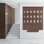 Панно Макраме коричневый цвет  варинант исполнения - 1 | Loft Concept в Кирове