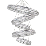 Вертикальная Композиция из круглых Хрустальных светильников Elizabeth Хром варинант исполнения - 1 | Loft Concept в Кирове