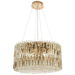 Круглая люстра с металлическими и хрустальными подвесками Bonnay Crystal Chandelier варинант исполнения - 6 | Loft Concept в Кирове
