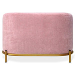 Банкетка овальная пыльно-розовый велюр на 4-х металлических ножках золотого цвета SANJAY варинант исполнения - 2 | Loft Concept в Кирове