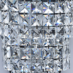 Бра настенное цвета хром с прозрачными квадратными хрустальными подвесками Crystal Regena варинант исполнения - 5 | Loft Concept в Кирове