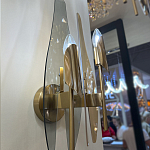 Бра с двумя плафонами дымчатого и янтарного цвета Vertical Glass варинант исполнения - 2 | Loft Concept в Кирове