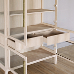 Витрина Primo со стеклянными фасадами и 2 ящиками Светлый дуб варинант исполнения - 4 | Loft Concept в Кирове