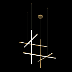 Люстра с 6-ю  пересекающимися цилиндрическими плафонами на тонких тросах Trumpet tube варинант исполнения - 3 | Loft Concept в Кирове