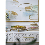 Чаша с цветочным орнаментом на бронзовых ножках Eden Garden варинант исполнения - 2 | Loft Concept в Кирове