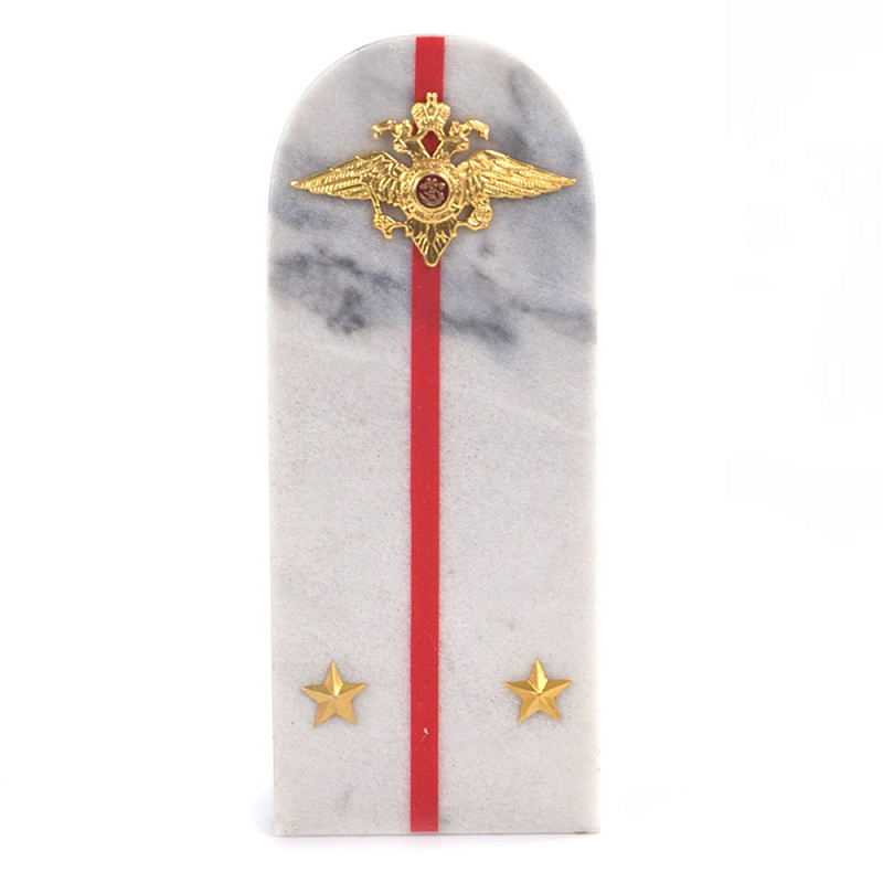 Сувенир Погон МВД из натурального камня мрамор Souvenir Epaulets Белый Мрамор Bianco Красный Золотой Сувенир Погон МВД из натурального камня мрамор Souvenir Epaulets Белый Мрамор Bianco Красный Золотой в Кирове | Loft Concept