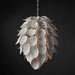 Люстра белая каплевидной формы из цветков лилии White Natural Lines варинант исполнения - 4 | Loft Concept в Кирове