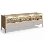 ТВ тумба 2 двери и 2 ящика с подсветкой на рельефном фасаде Warm Industrial варинант исполнения - 5 | Loft Concept в Кирове