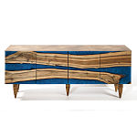 Стильный Буфет лофт 4 двери Cabinet Crimson River фасад эпоксидная смола  варинант исполнения - 1 | Loft Concept в Кирове