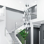 Люстра с прямоугольными плафонами из хрусталя Esme Rectangular Crystal Chrome Chandelier варинант исполнения - 4 | Loft Concept в Кирове