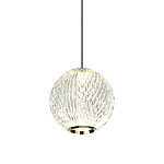 Подвесной светильник с прозрачным рифленым плафоном в форме шара Crystal Globule варинант исполнения - 1 | Loft Concept в Кирове