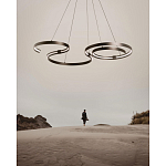 Люстра подвесная светодиодная в виде волнообразной ленты Ribbon Vortex варинант исполнения - 14 | Loft Concept в Кирове