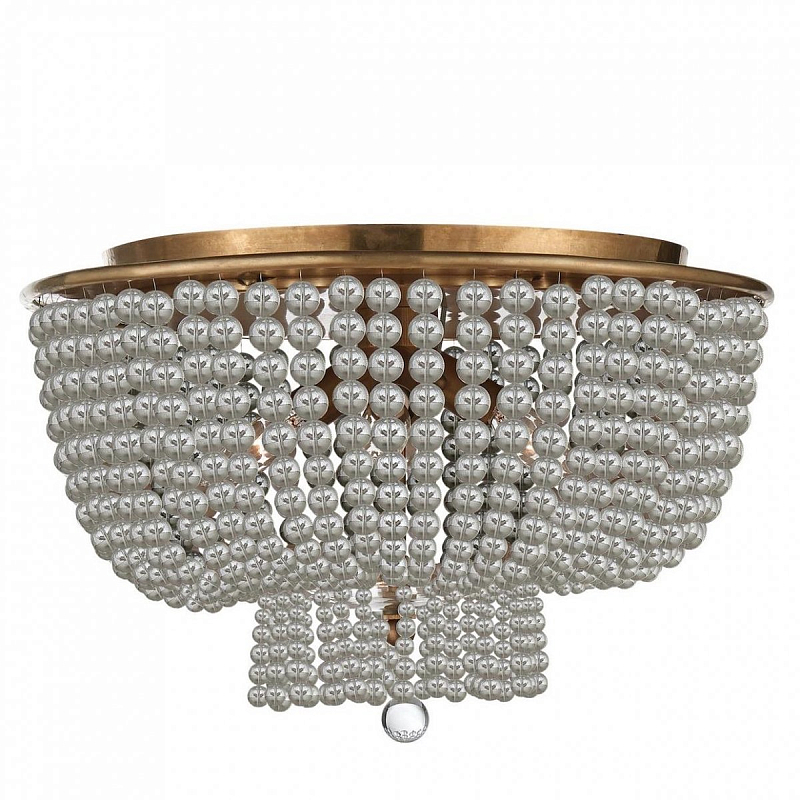 Люстра JACQUELINE CLEAR FLUSH-MOUNT Прозрачный Латунь Серебряный Люстра JACQUELINE CLEAR FLUSH-MOUNT Прозрачный Латунь Серебряный в Кирове | Loft Concept