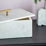 Шкатулка из белого мрамора Save Time варинант исполнения - 5 | Loft Concept в Кирове